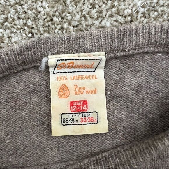Vintage St. Bernard Lambswool Sweater womens 12 - Picture 2 of 5